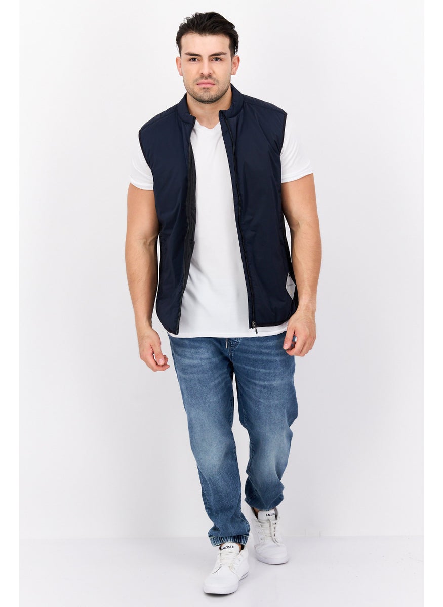 Men Plain Sleeveless Vest Jacket, Navy - pzsku/Z5C7D80EC4EB40A9A9D8FZ/45/_/1737641922/537756dd-eba7-4500-b5d0-bd4a68bff3c6