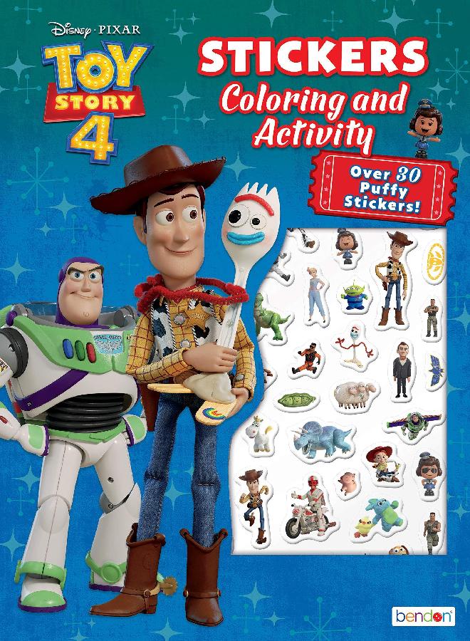 Toy Story Disney 4 Puffy Sticker Coloring & Activity Book 45773, Bendon - Image 4