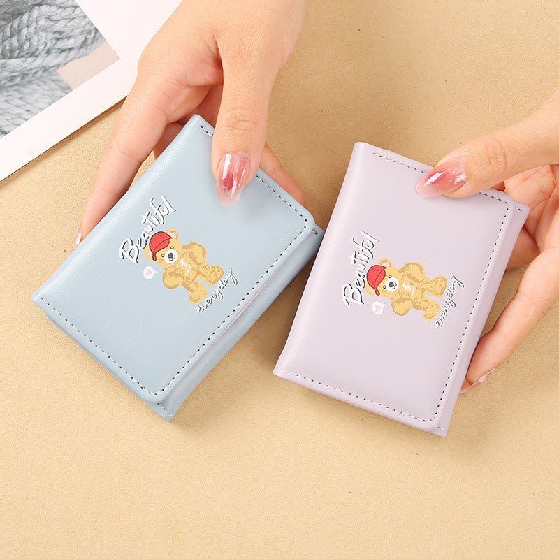 Multifunctional Solid Color PU Leather Wallet, RFID Blocking Design Portable Daily Storage Purse for Cards Cash Coin Business Use - Image 1
