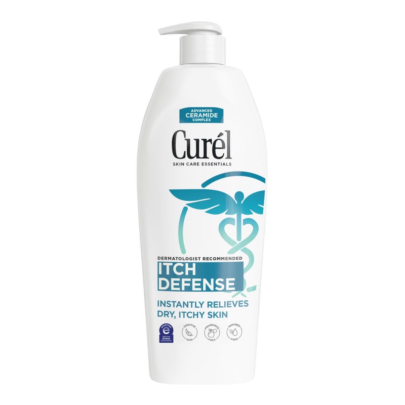 Curel Itch Defense Calming Body Lotion, Moisturizer for Dry, Itchy Skin, Body and Hand Lotion, with Advanced Ceramide Complex, Pro-Vitamin B5, Shea Butter, 13 Oz - Image 1