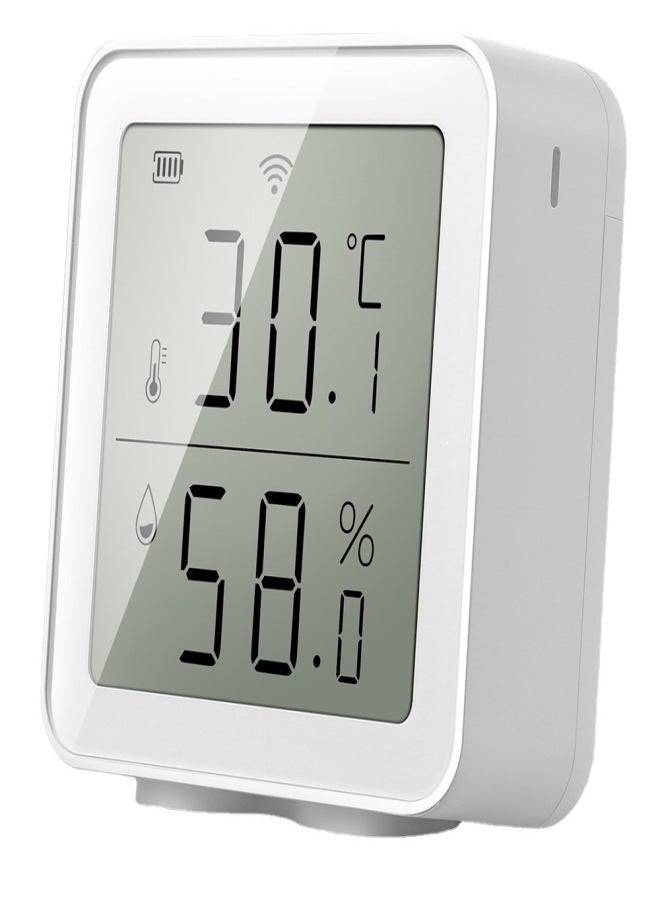 Graffiti smart WiFi temperature and humidity sensor home wireless intelligent linkage detection temperature and humidity sensor White - Image 5