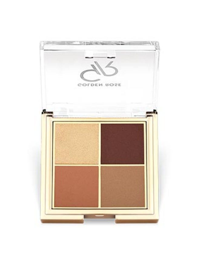 Golden Rose Quattro Eyeshadow Palette 06 SUNSET DATE + Quattro Eyeshadow Palette 03 BLUE CHARMS + Smart Liner Matte & Intense Black  - Image 3