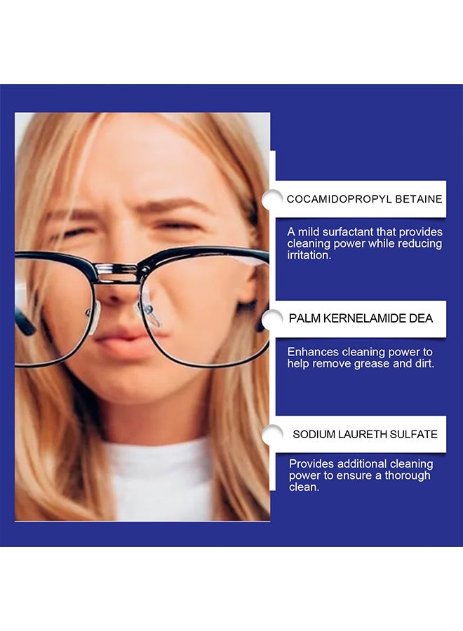 JUE FISH Lens Cleaner 60ml, Eyeglass Cleaning Spray for Crystal Clear Vision, Anti-Fog & Maintenance Solution, Portable Eyewear Cleaning Spray with Glasses Cloth, Glasses, Sunglasses & Camera Lenses - Image 5