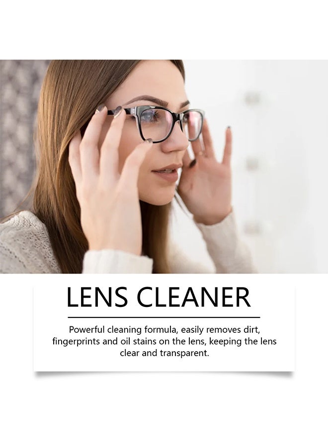 JUE FISH Lens Cleaner 60ml, Eyeglass Cleaning Spray for Crystal Clear Vision, Anti-Fog & Maintenance Solution, Portable Eyewear Cleaning Spray with Glasses Cloth, Glasses, Sunglasses & Camera Lenses - Image 3