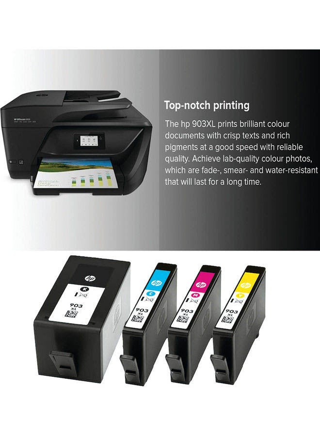 HP مجموعة خرطوشة حبر 903XL أصلية بسعة كبيرة من 4 قطع ألوان متعددة - Image 3