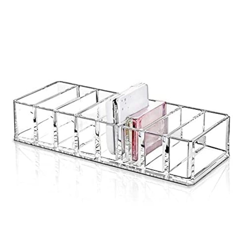 HOUSE HATCH 8 Slots ACRYLIC Compact Holder Powder Eye Shadow Blush Highlighters Makeup Organizer - Image 1