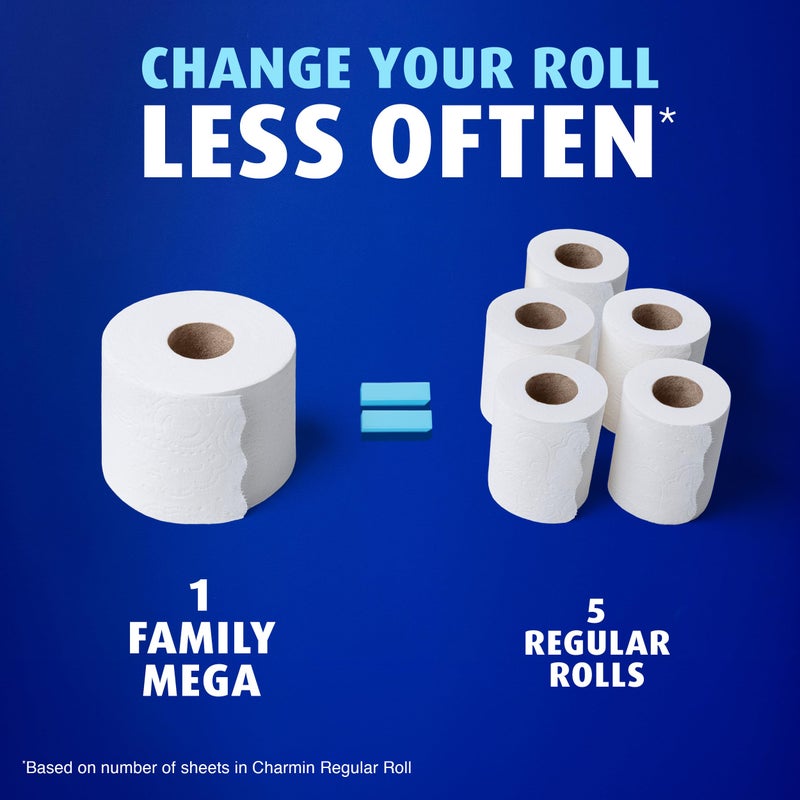 Charmin Ultra Soft Cushiony Touch Toilet Paper, 18 Family Mega Rolls = 90 Regular Rolls - Image 4