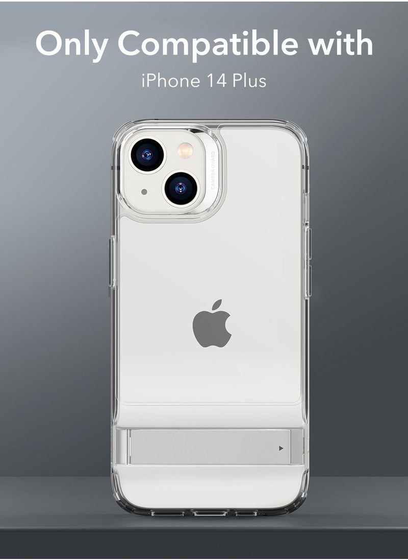 esrgear ESR for iPhone 14 Plus Case, 3 Stand Modes, Military-Grade Drop Protection, Supports Wireless Charging, Slim Back Cover with Stand, Phone Case for iPhone 14 Plus, Metal Kickstand Case, Clear  - Image 5