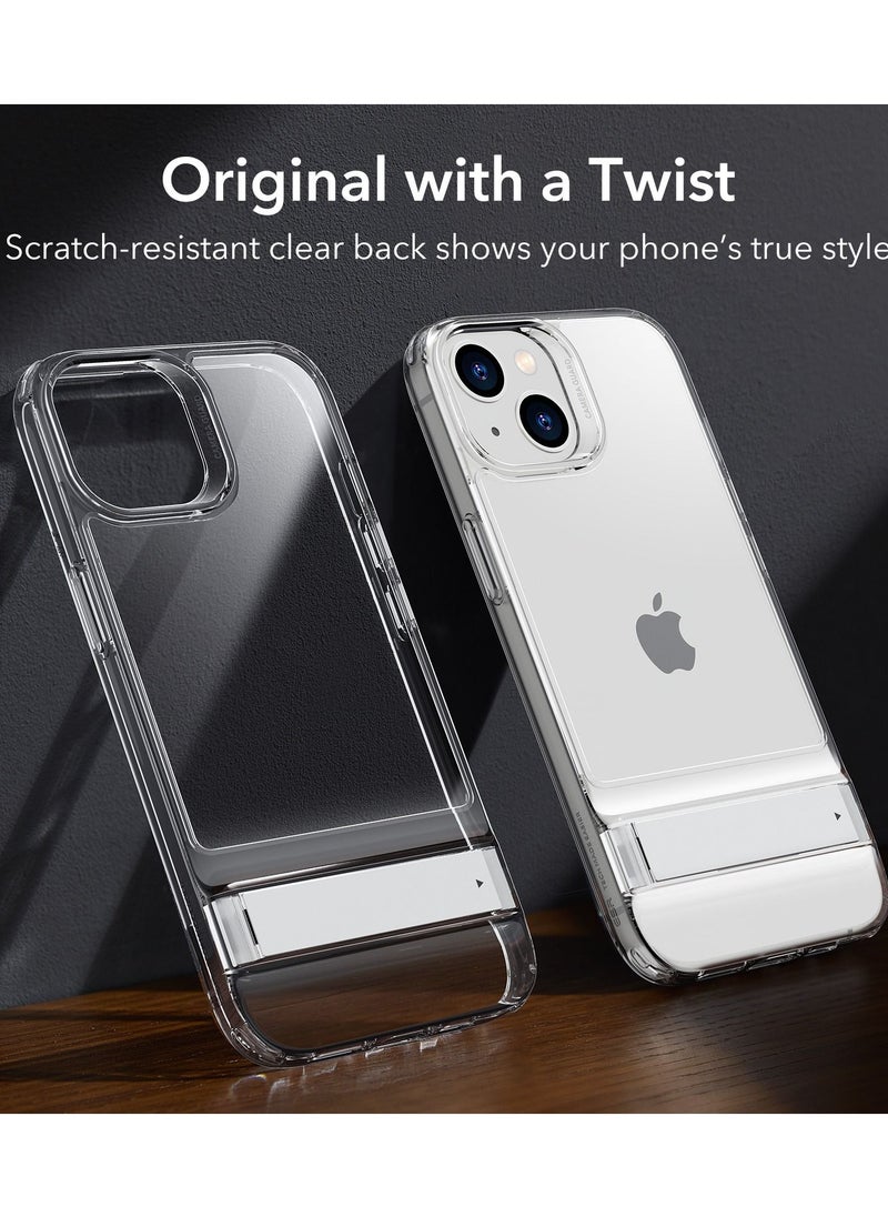 esrgear ESR for iPhone 14 Plus Case, 3 Stand Modes, Military-Grade Drop Protection, Supports Wireless Charging, Slim Back Cover with Stand, Phone Case for iPhone 14 Plus, Metal Kickstand Case, Clear  - Image 2