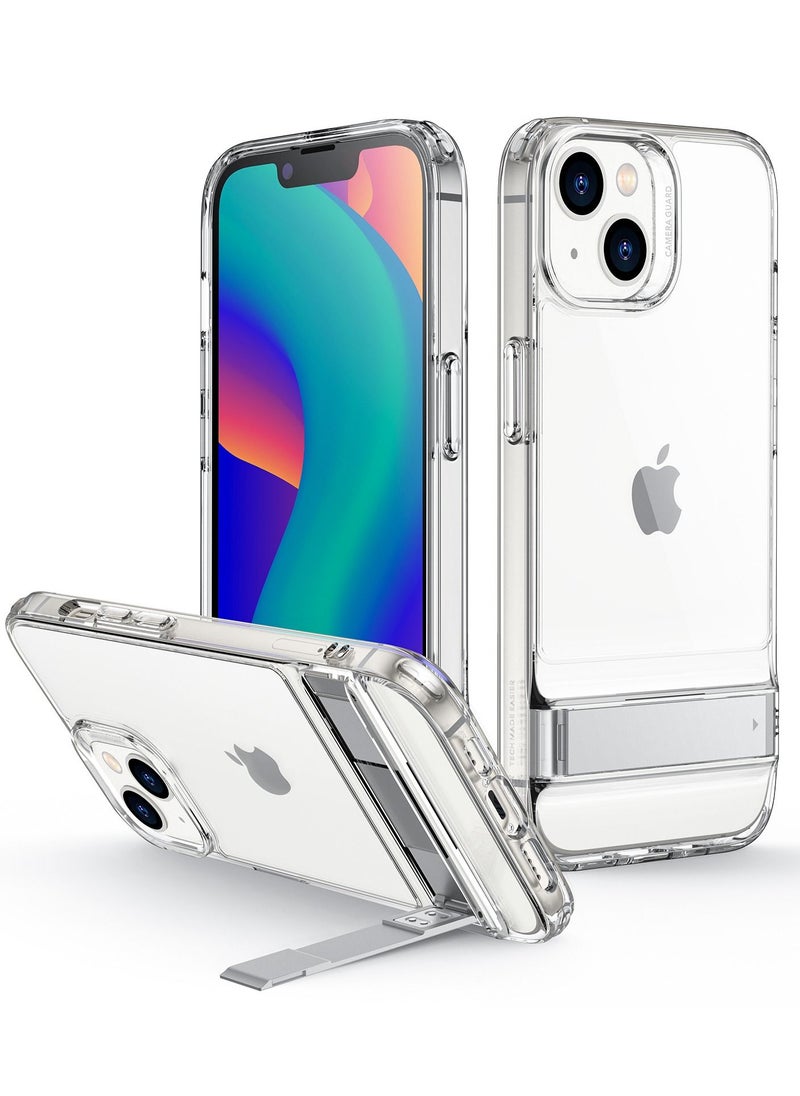 esrgear ESR for iPhone 14 Plus Case, 3 Stand Modes, Military-Grade Drop Protection, Supports Wireless Charging, Slim Back Cover with Stand, Phone Case for iPhone 14 Plus, Metal Kickstand Case, Clear  - Image 1