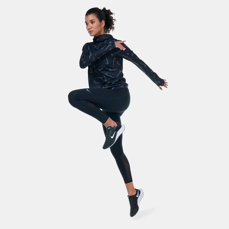 Nike Black Women's Swoosh Printed Running Hoodie for Women | Best Price UAE