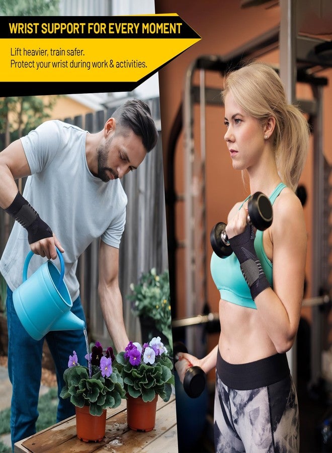 invera Adjustable Wrist Support Brace, Compression Sleeve, Unisex Wrist Protection Sleeve with Straps for Sprain, Carpal Tunnel, Arthritis, and Tendonitis (Large, 1, Unit) - Image 3