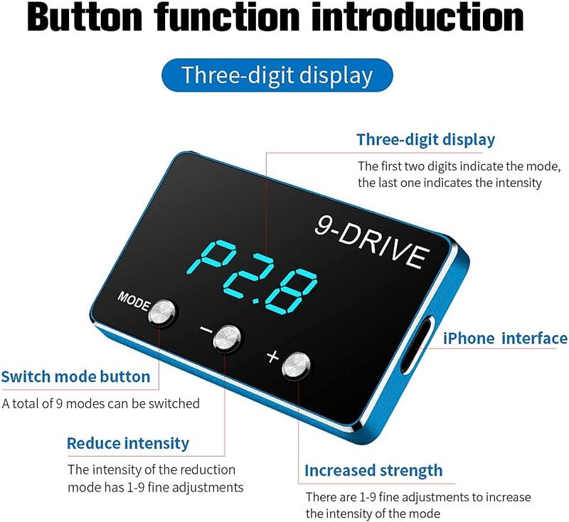 HPEVA 9 Drive Throttle Response Controller for Electronic Throttle Vehicles - Image 4