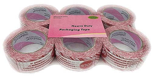 iMBAPrice Security Tape - Printed Message"IF Seal is Broken Check Contents Before Accepting" 6 Roll of 110 Yards(330 Feet x 6) 2" Wide Stop Sign Shipping Packaging Tape - Image 5