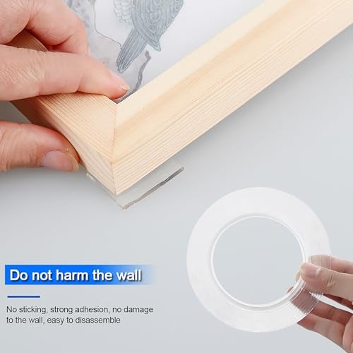 GLUN® Nano Double Sided Tape, Multipurpose Super Sticky Gel Grip Mounting Tape, Washable, Reusable, No Residue, for Home & Office, 2mm Thick, 1.2 Inch Wide, Transparent (3 mtrs) - Image 4