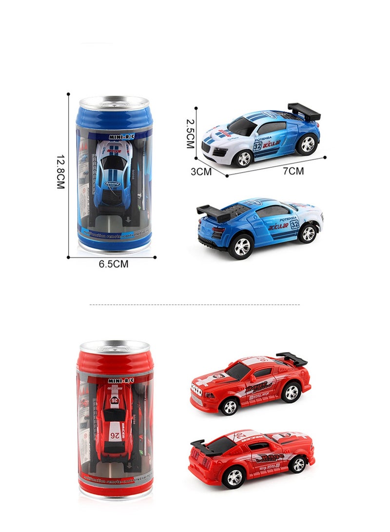 Loquat Electric Can Light Remote Control Car Mini Can Four-Way Wireless Remote Control Car Racing Car With Roadblock Toy Car Without Battery (Yellow) - Image 3