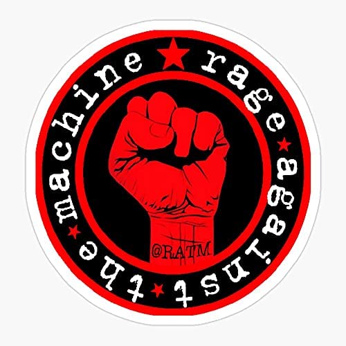 decal Punk Rage Men Machine America Retro The Women RATM Against Sticker Graphic Waterbottles Hydroflask Laptops Phones Cars Lockers Binders Decal Sticker - Image 1