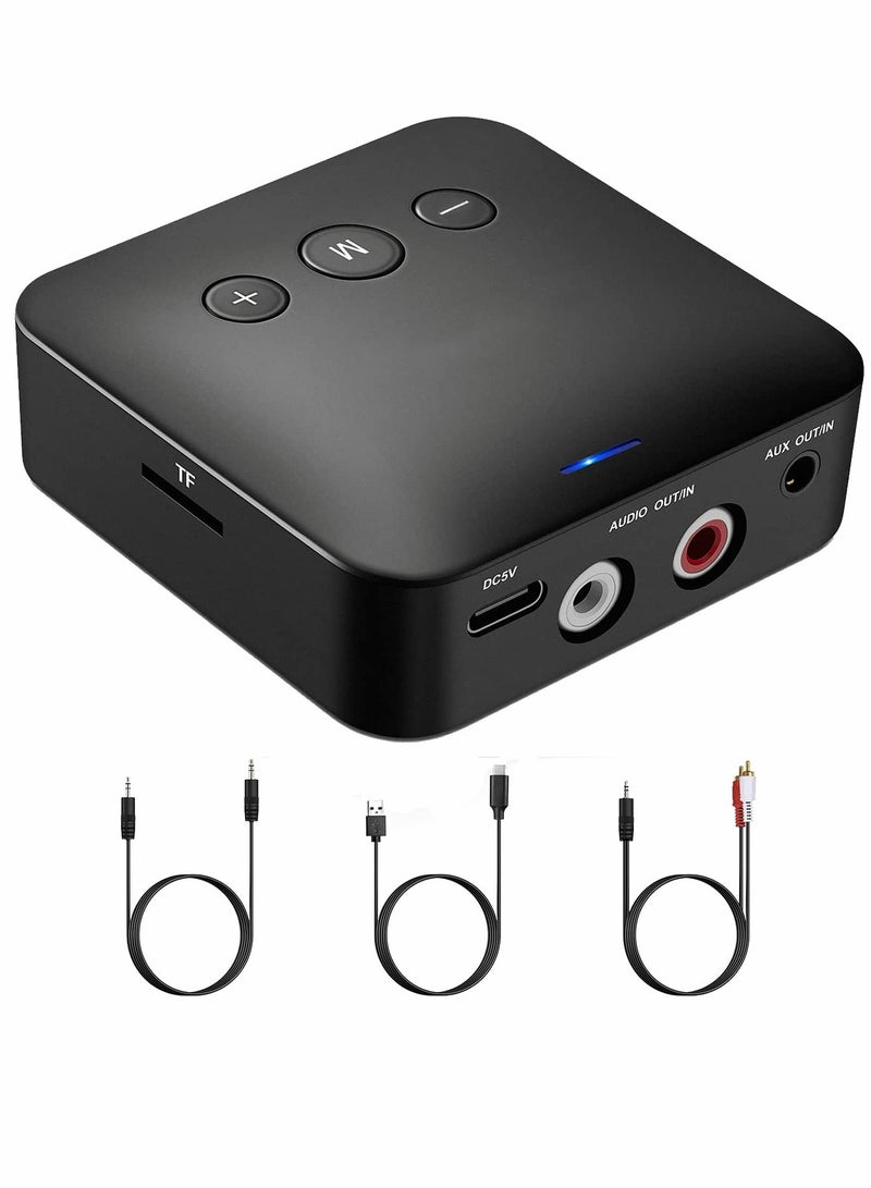 2-in-1 Bluetooth 5.0 Transmitter & Receiver for TV, Car & Home Audio - Low Latency, Long Range Wireless Adapter - Image 1