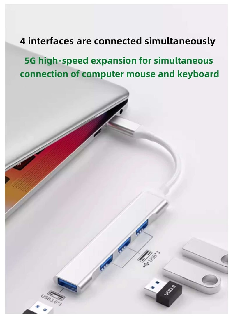 M-PARD Type-c 3.0 Hub, 4 Ports USB A Splitter Ultra-Slim USB Expander for Mouse, Keyboard, Flash Drive, U Disk, Printer Compatible with Laptop, Desktop PC, Xbox, PS5, and More - Image 3