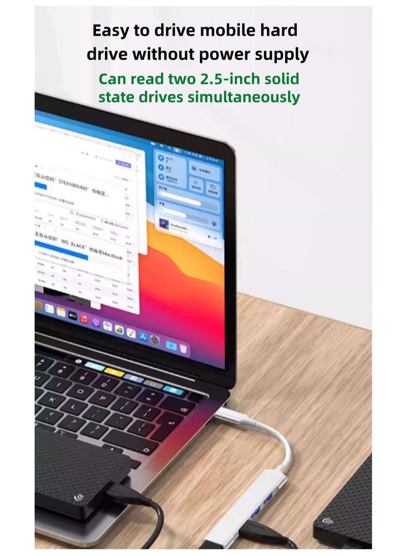 M-PARD Type-c 3.0 Hub, 4 Ports USB A Splitter Ultra-Slim USB Expander for Mouse, Keyboard, Flash Drive, U Disk, Printer Compatible with Laptop, Desktop PC, Xbox, PS5, and More - Image 4