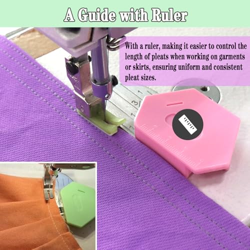 BREXFIRE 3PCS Magnetic Seam Guide for Sewing Machine, Multifunctional Polygonal Hemmer Guide with Scale, Universal Sewing Quilting Supplies Accessories Tools - Image 4