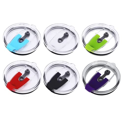 LAPXSNZD 6 Pieces 30 Oz Tumbler Lids Replacement Spill proof Splash Resistant Covers Fits for 30Oz YETI Rambler,Ozark Trail,Old Style Rtic and More - Image 1
