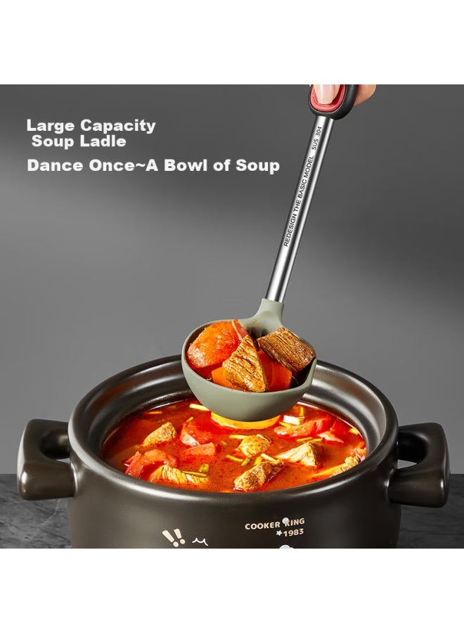 Cooker King Silicone Non-stick Soup Ladle - Image 3
