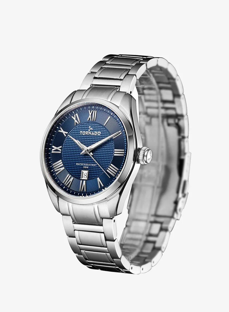 TORNADO Tornado CELESTIA CLASSIC T8007-SBSN Men's Analog Display Watch & High Quality Solid Stainlesss Steel Strap Silver