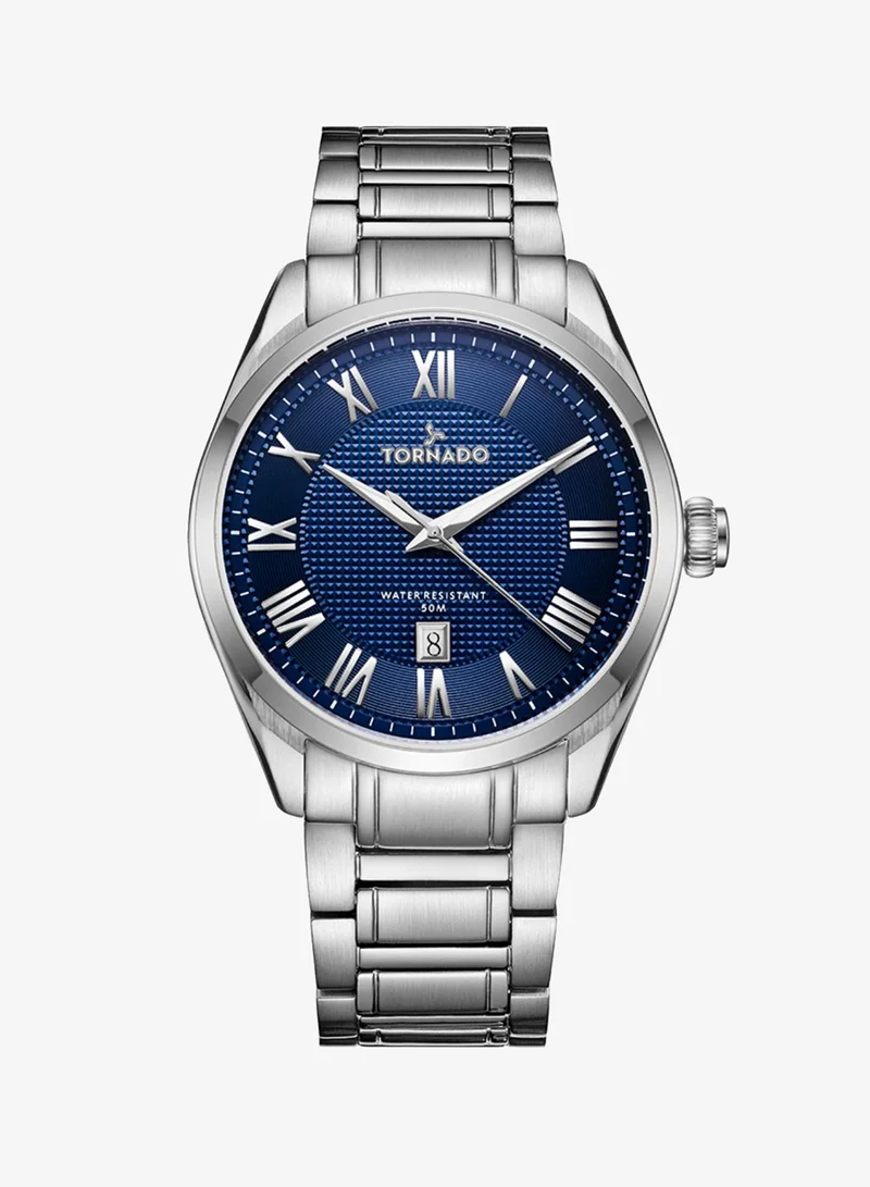 TORNADO Tornado CELESTIA CLASSIC T8007-SBSN Men's Analog Display Watch & High Quality Solid Stainlesss Steel Strap Silver