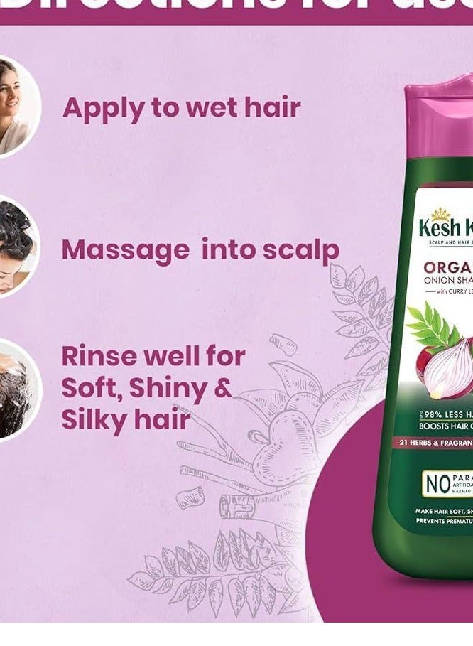Kesh King Organic Onion Shampoo With Curry Leaves - 200 Ml - Image 3