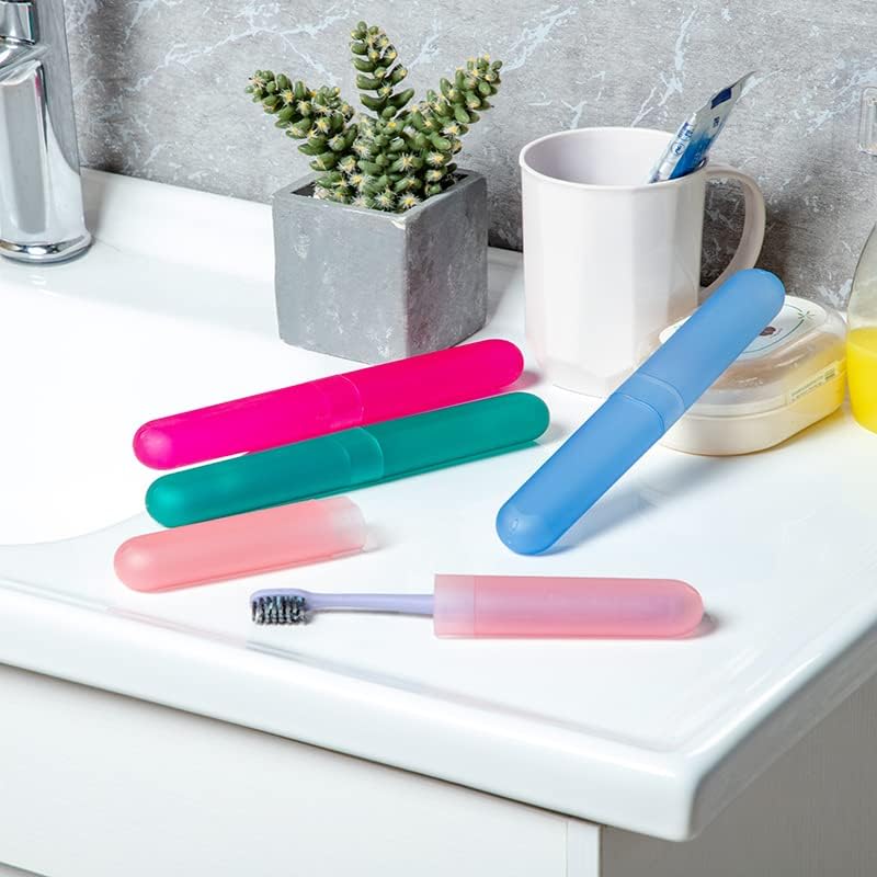 Raxon Innovation Raxon Innovation Anti Bacterial Toothbrush Container Tooth Brush Travel Covers Holder CasesMulti Color Size25cmX16cmX25 Pack of 4 Plastic  - Image 2