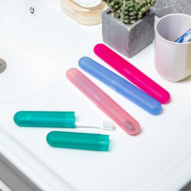 Raxon Innovation Raxon Innovation Anti Bacterial Toothbrush Container Tooth Brush Travel Covers Holder CasesMulti Color Size25cmX16cmX25 Pack of 4 Plastic  - Image 4