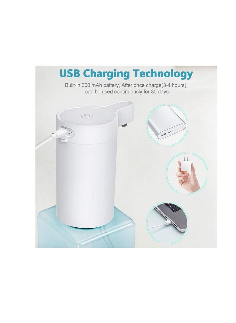USB Rechargeable Hand Sanitizer Gel Dispenser, 17.6oz/500ml IPX3 Waterproof Automatic Touchless Soap Dispenser Suitable for All Apply to Home Bath Office Restaurant Hotel Entrance - Image 4