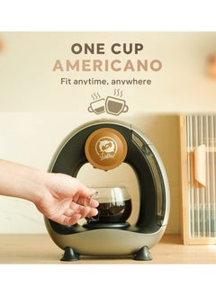 i cafilas Mini QInstant Heat Coffee Maker Personal Coffee Brewer Machine MINI Americano Coffee Brewer with Ground Coffee or Tea-Leaf Brewer Portable Coffee Machine, 4-8 oz Capacity , 1400W  - Image 3