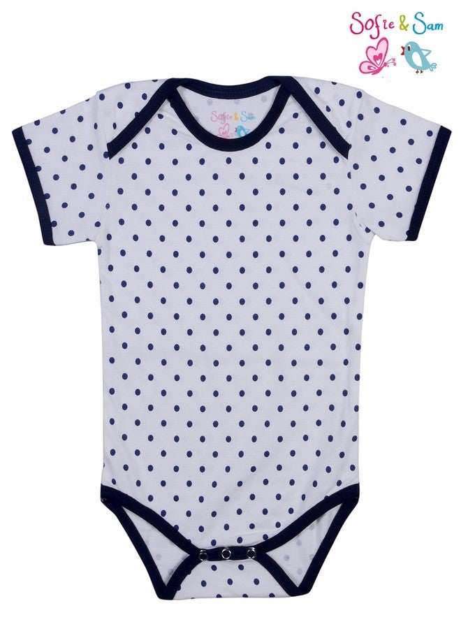 Sofie & Sam Baby Romper Half Sleeves Premium Cotton Pack of 3 - Polka dot/Super Kids/Dianosour (3-6 Months) - Image 4