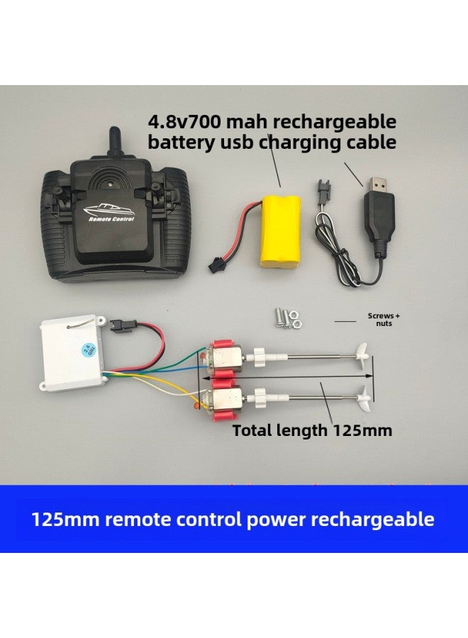Self-made Remote Control Ship Technology Experiment Internal Parts Circuit Receiving Ship Model Controller Suit Power Manual Model-Color:125mm Remote Control Rechargeable-Specifications:Official Standard + 1 Rechargeable Battery  - Image 1