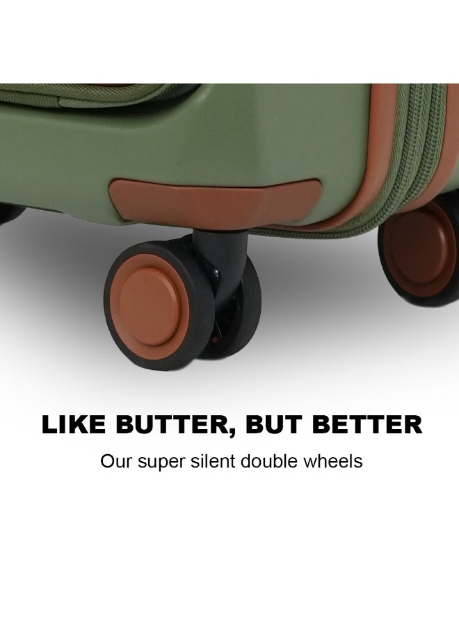 President The President Luggage Set Of 3 - Polycarbonate Material | Unisex | Money Moves, Army Green - Image 5