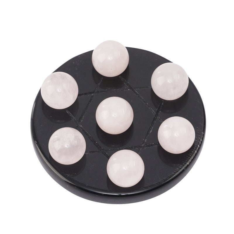 Natural Crystal Gem Mini Seven Star Array Seven Star Disc Round Bead Ornaments Seven Mans Star Feng Shui Home Jewelry Ornaments - Image 1