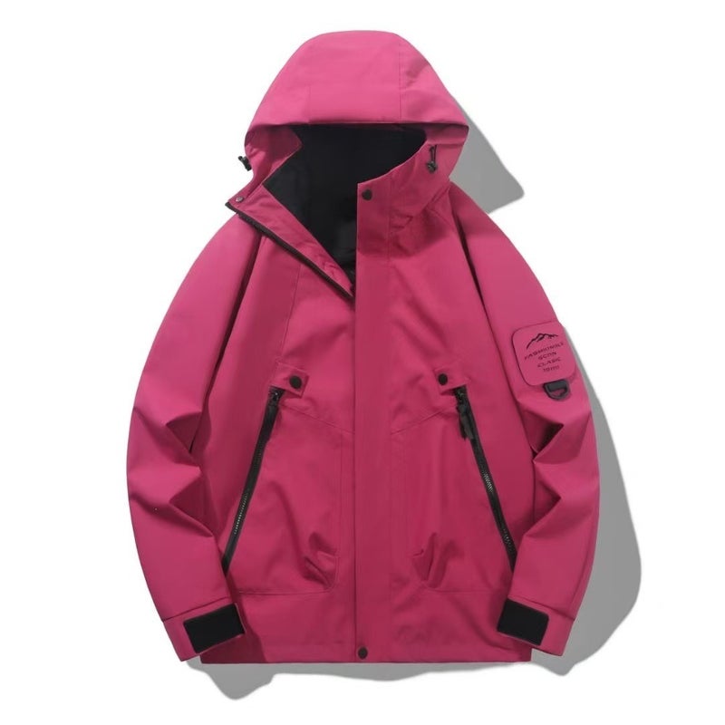 Qi Ta 3-in-1 Outdoor Jacket for Women, Waterproof Windproof Hiking Coat with Detachable Fleece Liner, Customizable Logo, Winter Sports Outerwear - Image 1