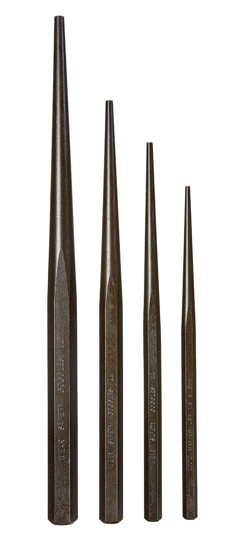 Mayhew Tools 62235 Aligning Punch Set 4Piece Black Oxide Finish