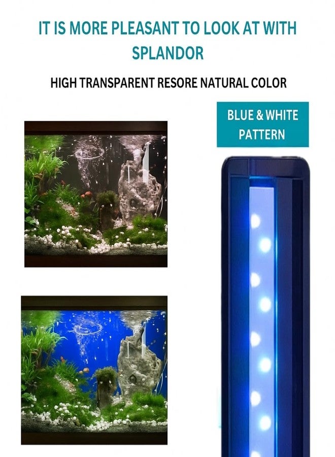 مصباح FinyPetz LY-60S LED لأحواض السمك (أزرق + أبيض) | مصباح LED فائق النحافة ومقاوم للماء مع حامل قابل للتمديد | إضاءة موفرة للطاقة لأحواض أسماك المياه العذبة والمالحة | مناسب لأحواض السمك من 60 إلى 70 سم - Image 2