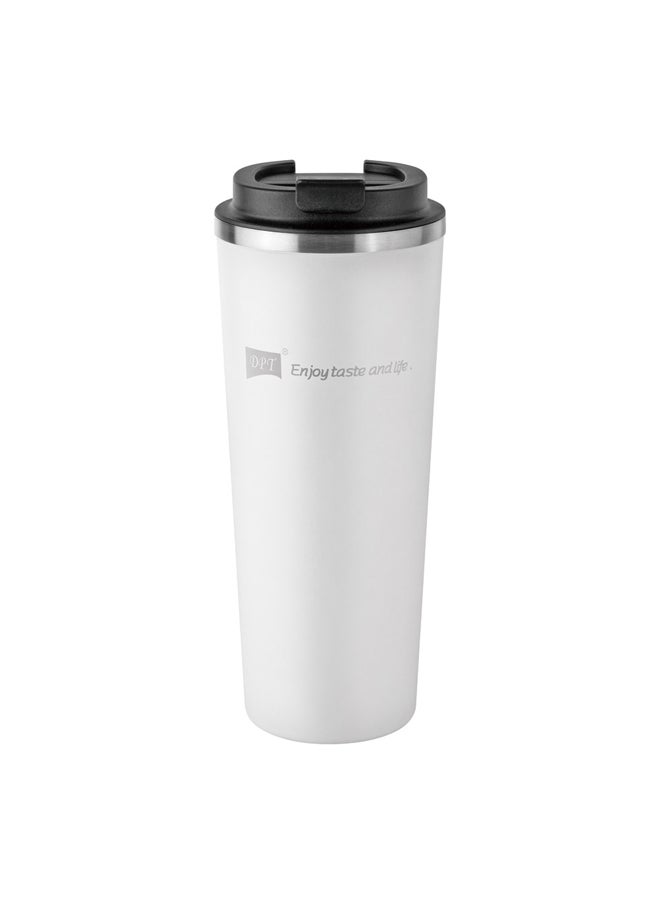 AL SANIDI Stainless steel tea and coffee mug Coffee cup for trips and travel White capacity 750 ml  - Image 1