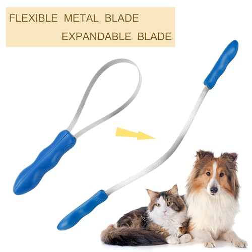 DiDiBirDi Dual-Sided Shedding Blade Dog Hair Brush - Stainless Steel Grooming Tool for Horses, Cattle, Sheep with Comfort Grip - Fine & Coarse Teeth for Long and Short Hair（2 Pcs） - Image 3