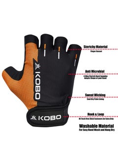 Kobo Wtg-27-Xl Lycra-Spandex Weight Lifting Gym Glovesxl (Multicolour)  - Image 3