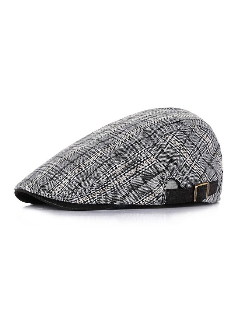 Loquat Men's Mesh Breathable Sun Hat British Style Hat Light Grey  - Image 1