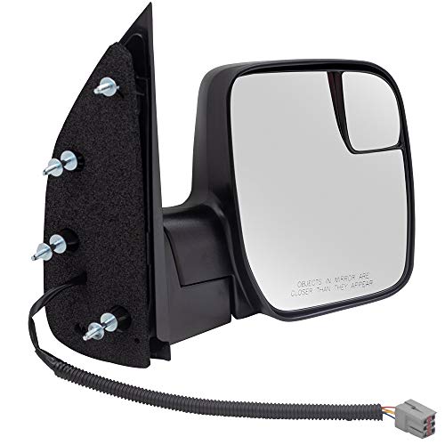 Brock Passengers Power Side View Mirror with Spotter Glass Sail Type Replacement for 2009-2014 E-Series Van AC2Z 17682 AA - Image 2