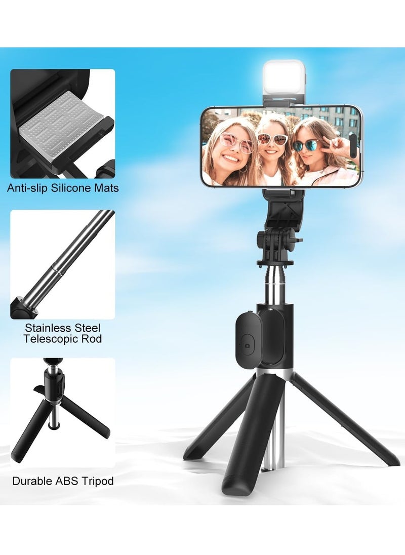 Arabest - MOBILIFE Make Your Life Better Selfie Stick with Light,Long Selfie Stick with Tripod Stand,Bluetooth Mobile Selfie Stick for Mobile Phone, Makeup,Selfie,Vlogging,Youtube,Live,Iphone - Image 1