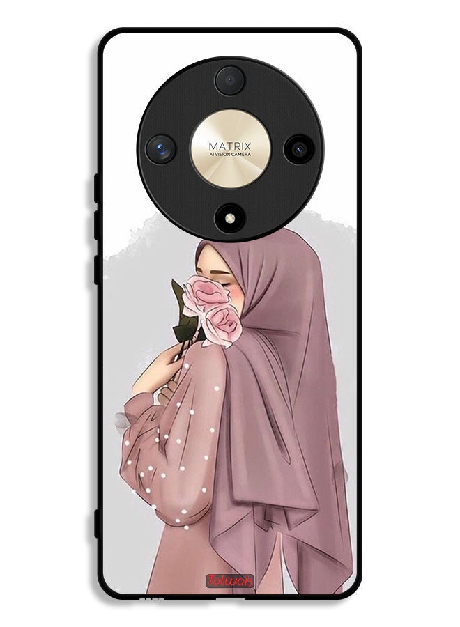 Tolwak Honor X9b Protective Case Cover Holding Roses Girl Art - Image 1