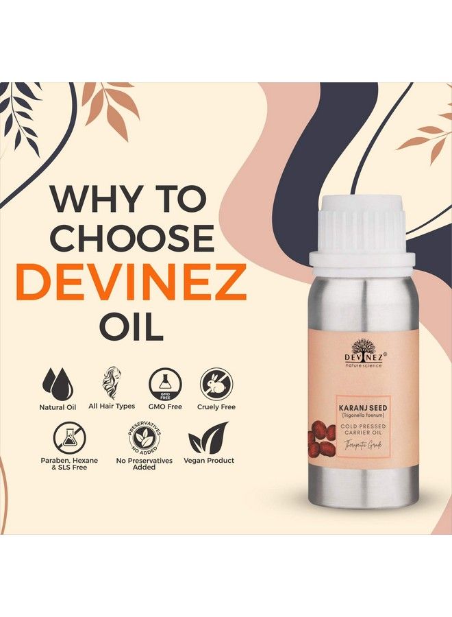 Devinez Karanj Seed/Karanja/Pongamia Seed Coldpressed Oil 250Ml 100% Pure Natural & Undiluted For Skin & Hair Carein Anodized Aluminum Bottle - Image 3