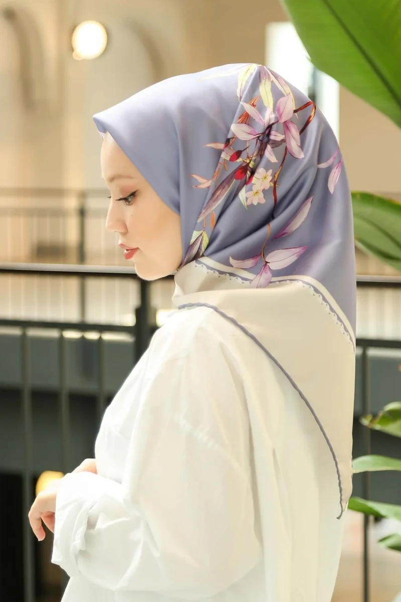 ARMINE Armine 2022 Season 90X90 Sport Twill Scarf Suitable Scarf Models Hijab Tulip 2043-18